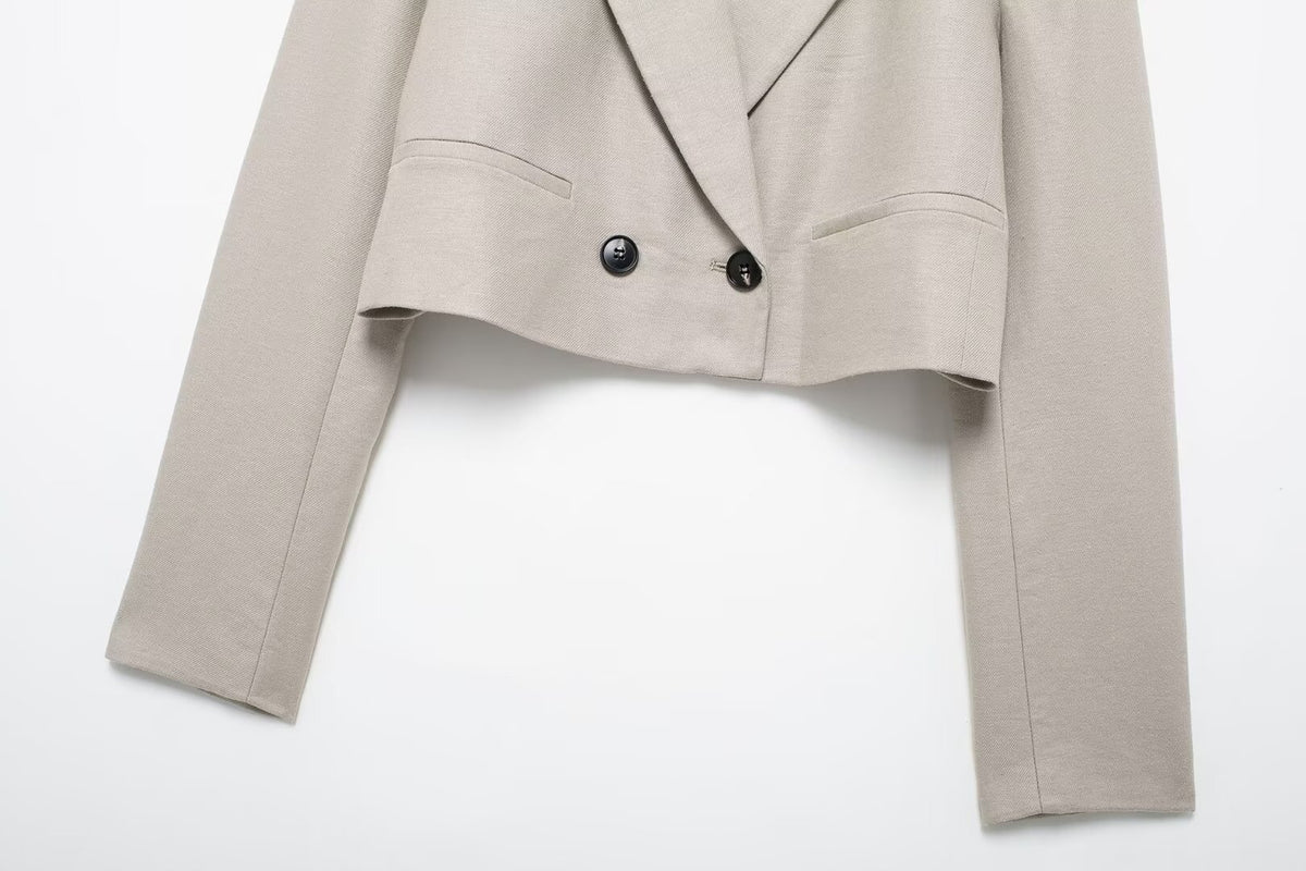 Women's Fall Women's Blended Short Blazer Shorts