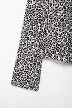 Women's Autumn Women's Animal Print Slim Fit Long Sleeve Trousers Suit