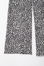 Women's Autumn Women's Animal Print Slim Fit Long Sleeve Trousers Suit