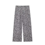 Women's Autumn Women's Animal Print Slim Fit Long Sleeve Trousers Suit