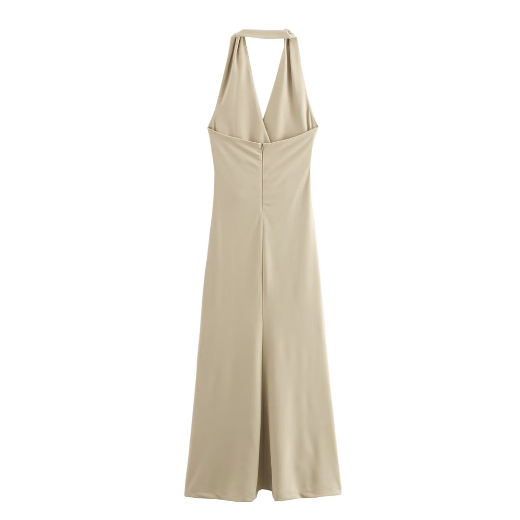 Women's Sleeveless Halter-Neck Dress