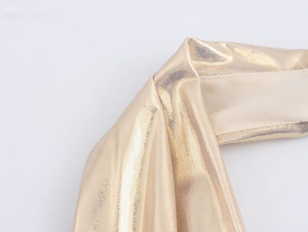 Metallic Halter Neck Jumpsuit for Women