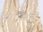 Metallic Halter Neck Jumpsuit for Women