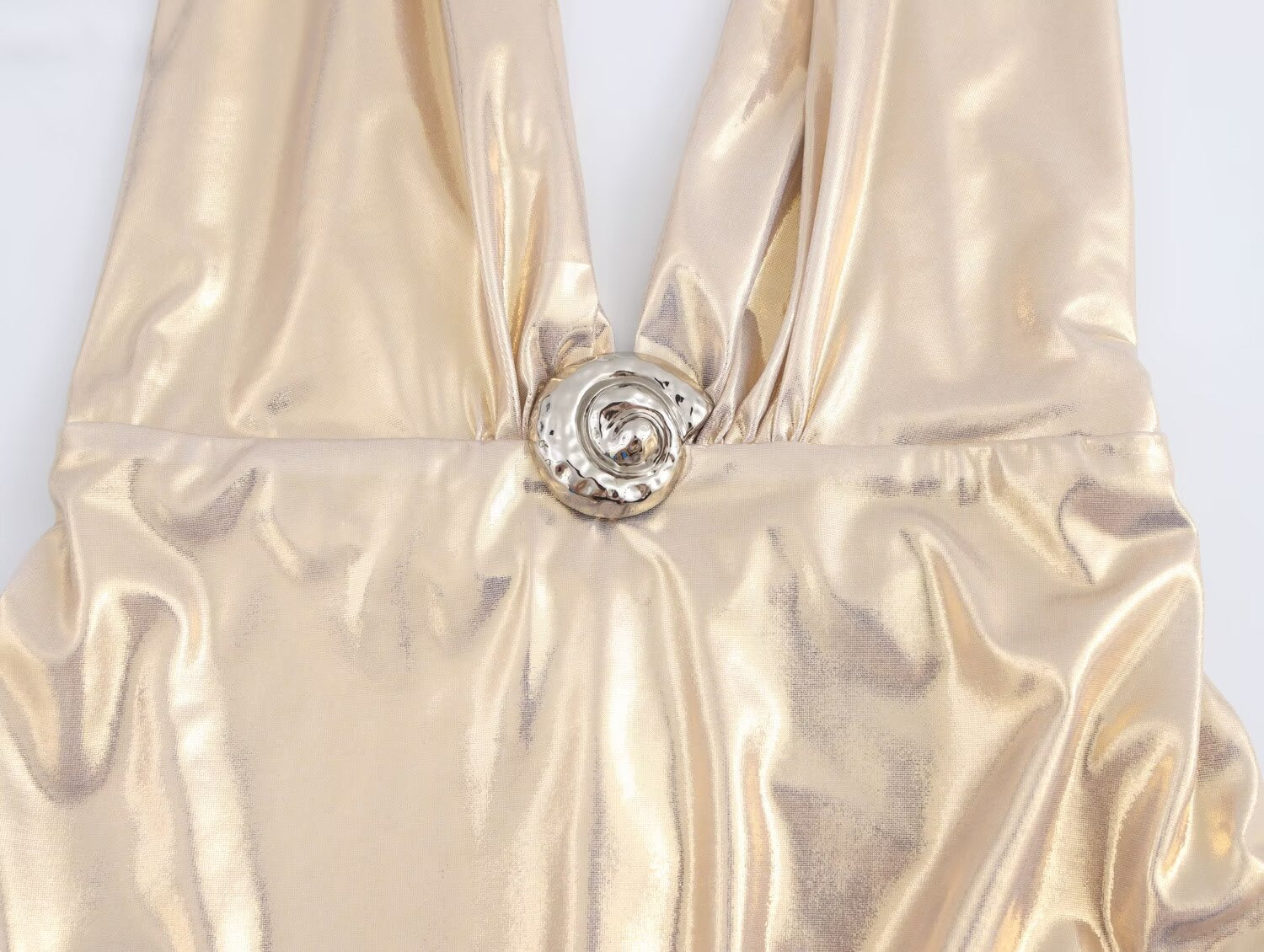 Metallic Halter Neck Jumpsuit for Women