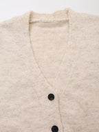 Women's Street Fall Casual V-Neck Single Breasted Cardigan
