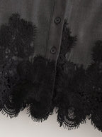 Women's Denim Lace Long-Sleeve Shirt
