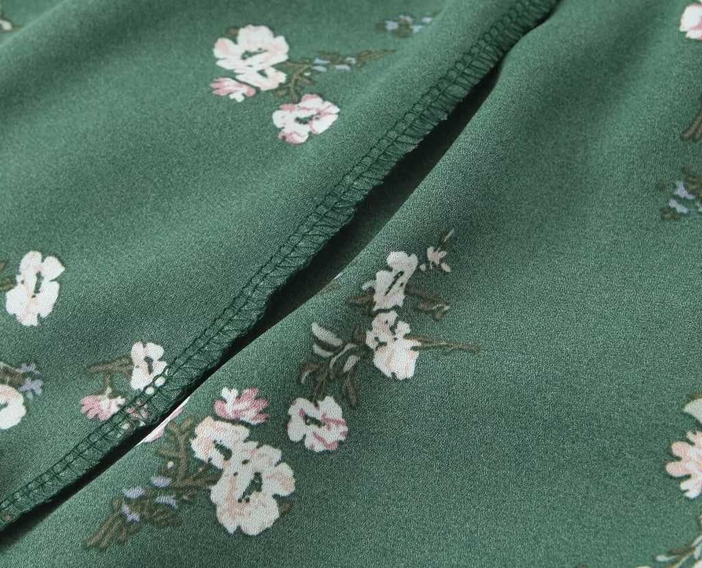 Women's French Vintage Small Floral Heart Shaped Collar Wood Ear Lace Up Slim Fit Long Sleeve Shirt Autumn Slim Fit Crop Top Women