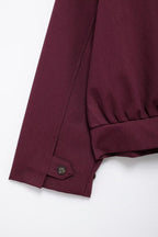 Women's Winter Casual Zipper Pocket Jacket and Skirt Two-Piece Set