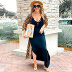 Leopard Point Cover Up Swimwear