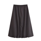 Women's Solid Autumn Hooded Casual Jacket and Skirt Two-Piece Set