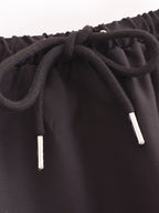 Women's Solid Autumn Hooded Casual Jacket and Skirt Two-Piece Set