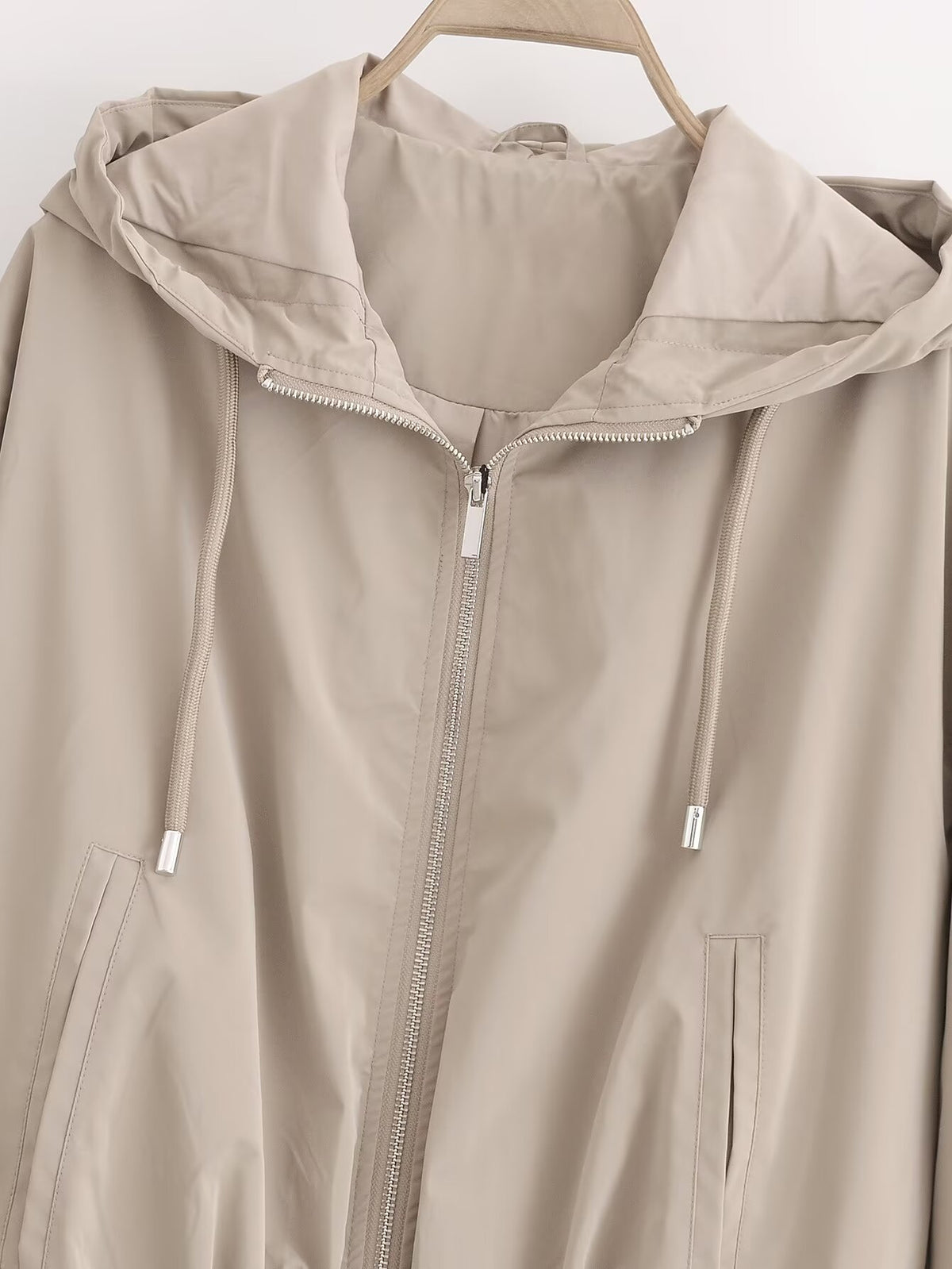 Women's Solid Autumn Hooded Casual Jacket and Skirt Two-Piece Set