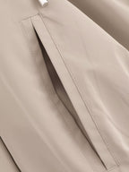 Women's Solid Autumn Hooded Casual Jacket and Skirt Two-Piece Set