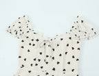 Women's Autumn French Love Lace-Up Bow Flying Sleeve Mini Dress