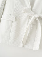 Autumn Women's Striped Business Suit Tailored Work Pant Suit