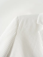 Autumn Women's Striped Business Suit Tailored Work Pant Suit