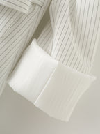 Autumn Women's Striped Business Suit Tailored Work Pant Suit