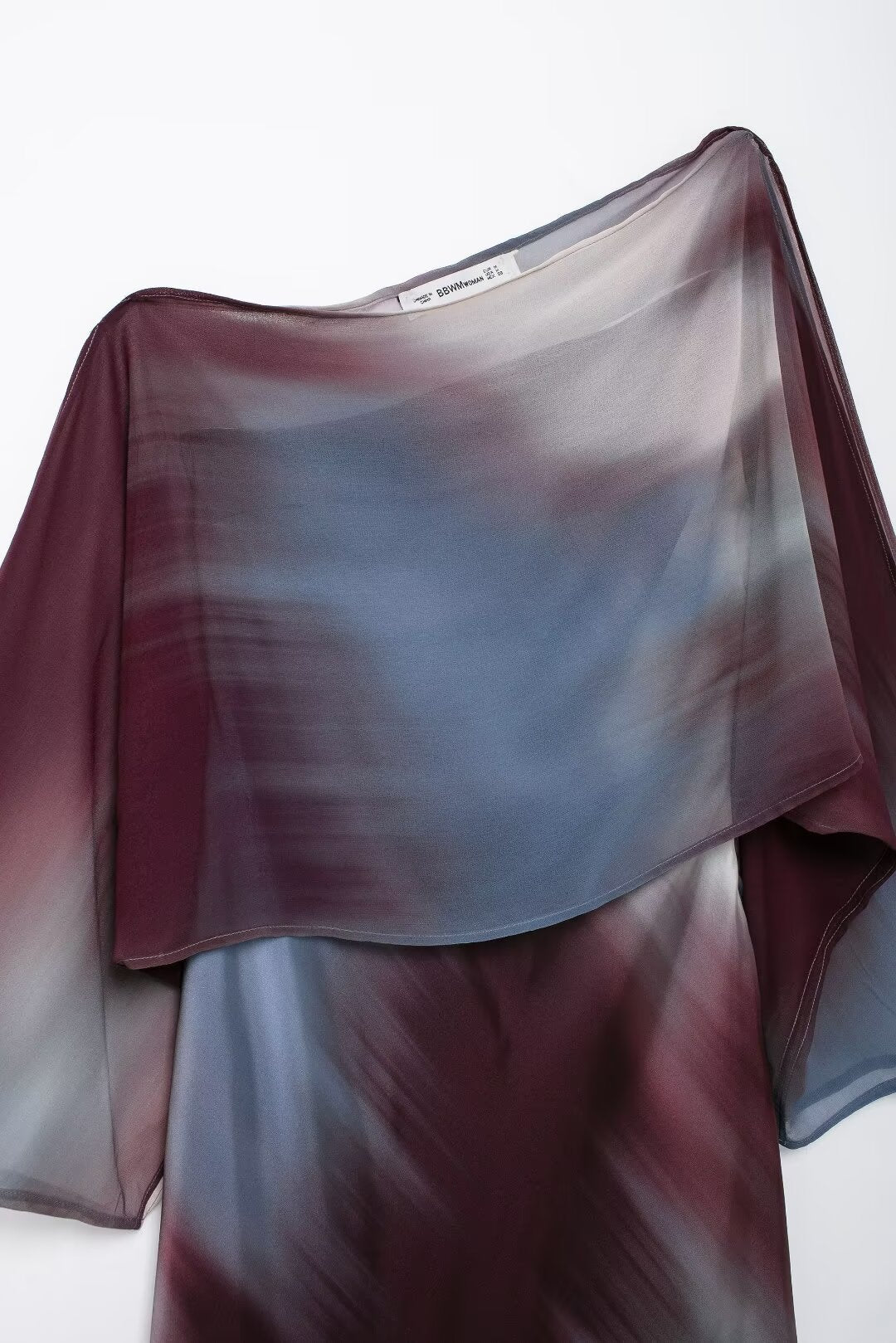 Women's Autumn Socialite Laminated Decoration Printed Silk-Satin