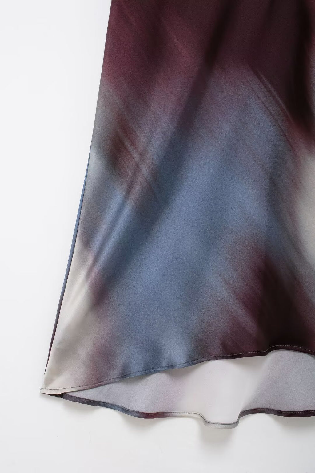 Women's Autumn Socialite Laminated Decoration Printed Silk-Satin
