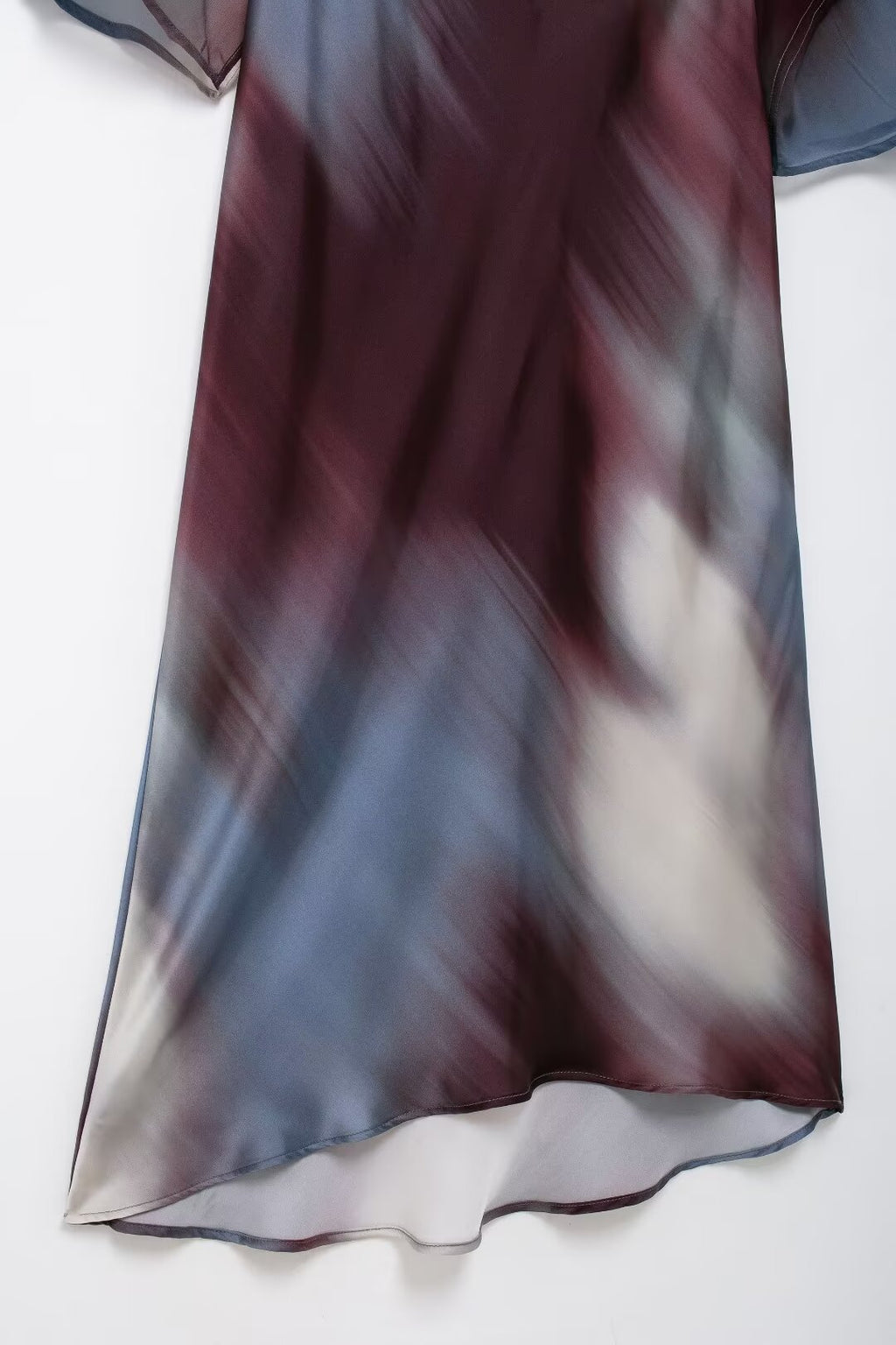 Women's Autumn Socialite Laminated Decoration Printed Silk-Satin