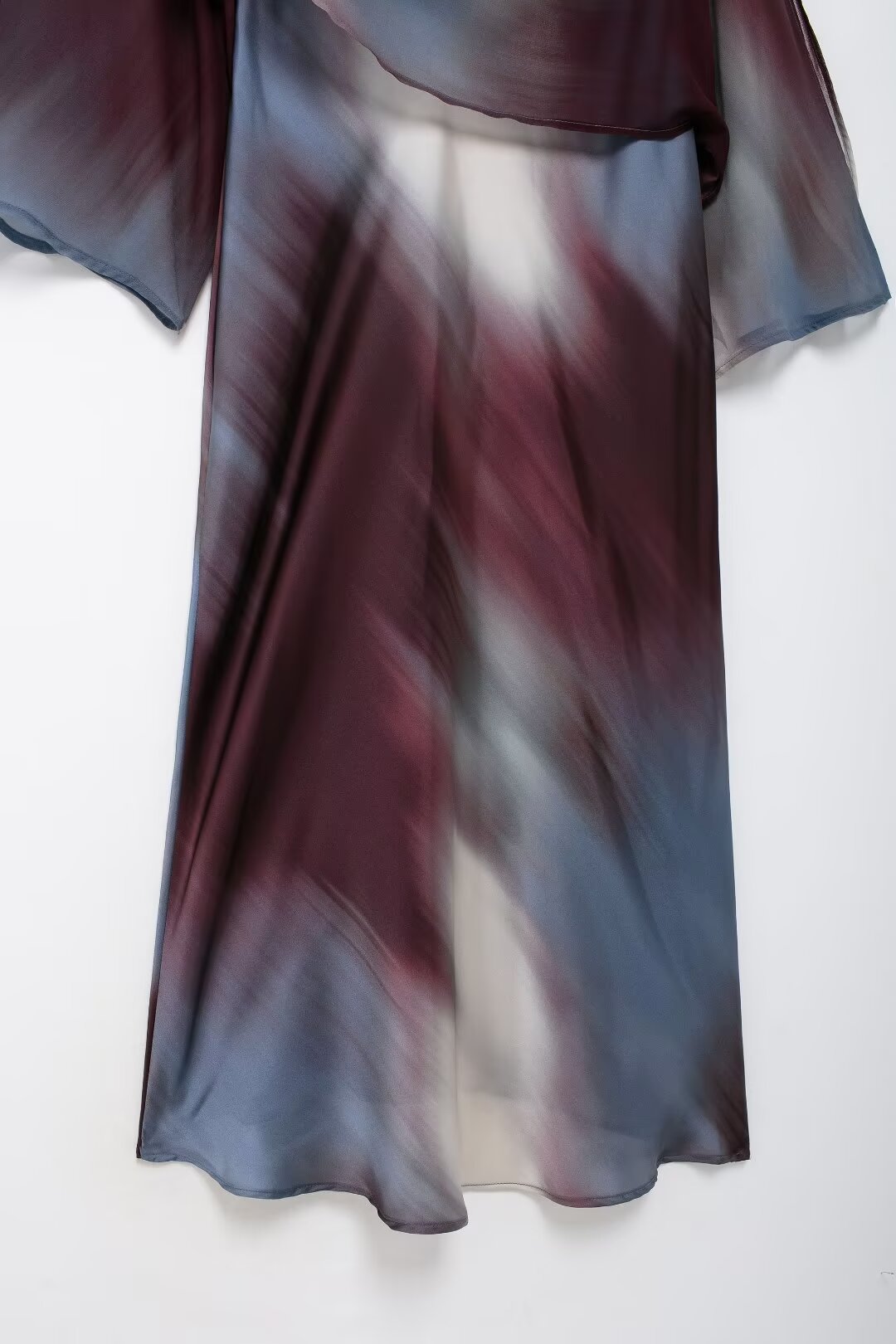 Women's Autumn Socialite Laminated Decoration Printed Silk-Satin