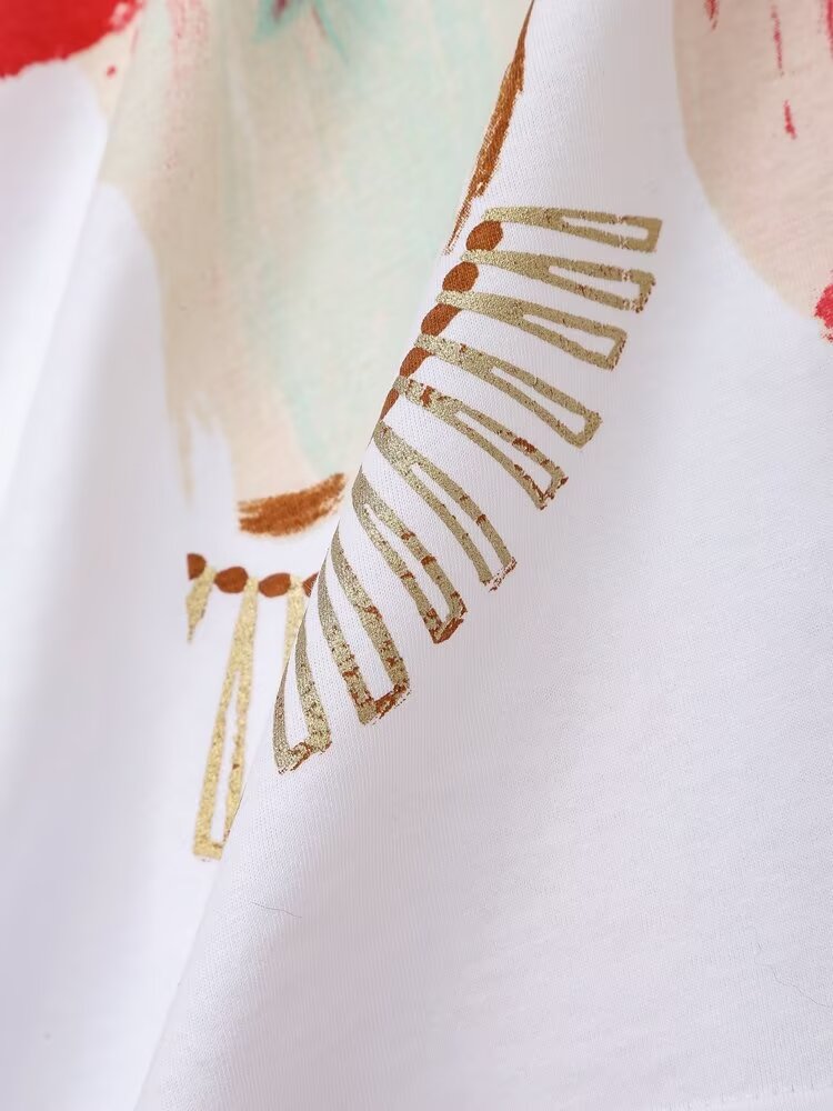 Women's Graphic Print Short Sleeve Top