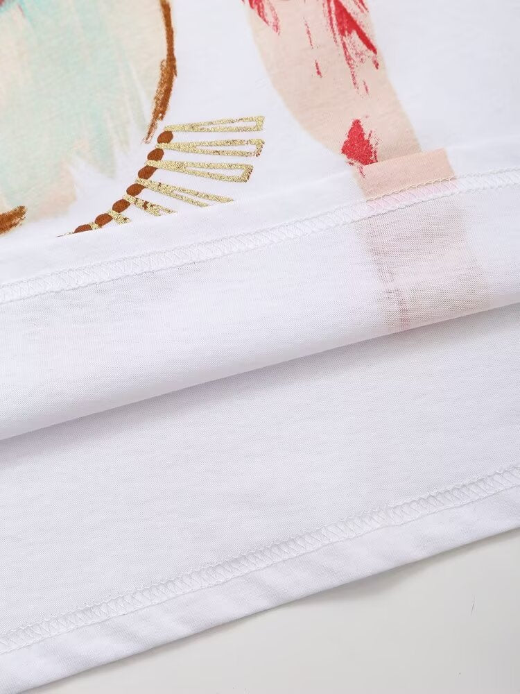 Women's Graphic Print Short Sleeve Top