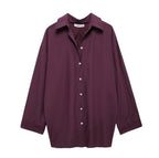 Women's Back Pleated Loose Shirt