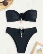 Solid Color Bikini Swimwear