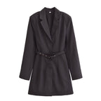 Simple With Belt Business Dress