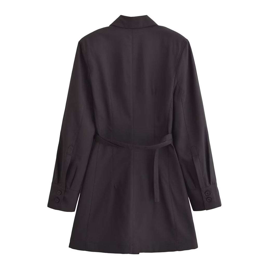 Simple With Belt Business Dress