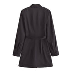 Simple With Belt Business Dress