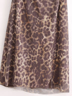 Halter Animal Printed Tulle Dress