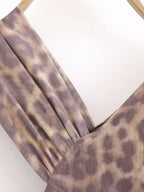 Halter Animal Printed Tulle Dress