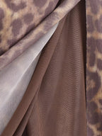Halter Animal Printed Tulle Dress