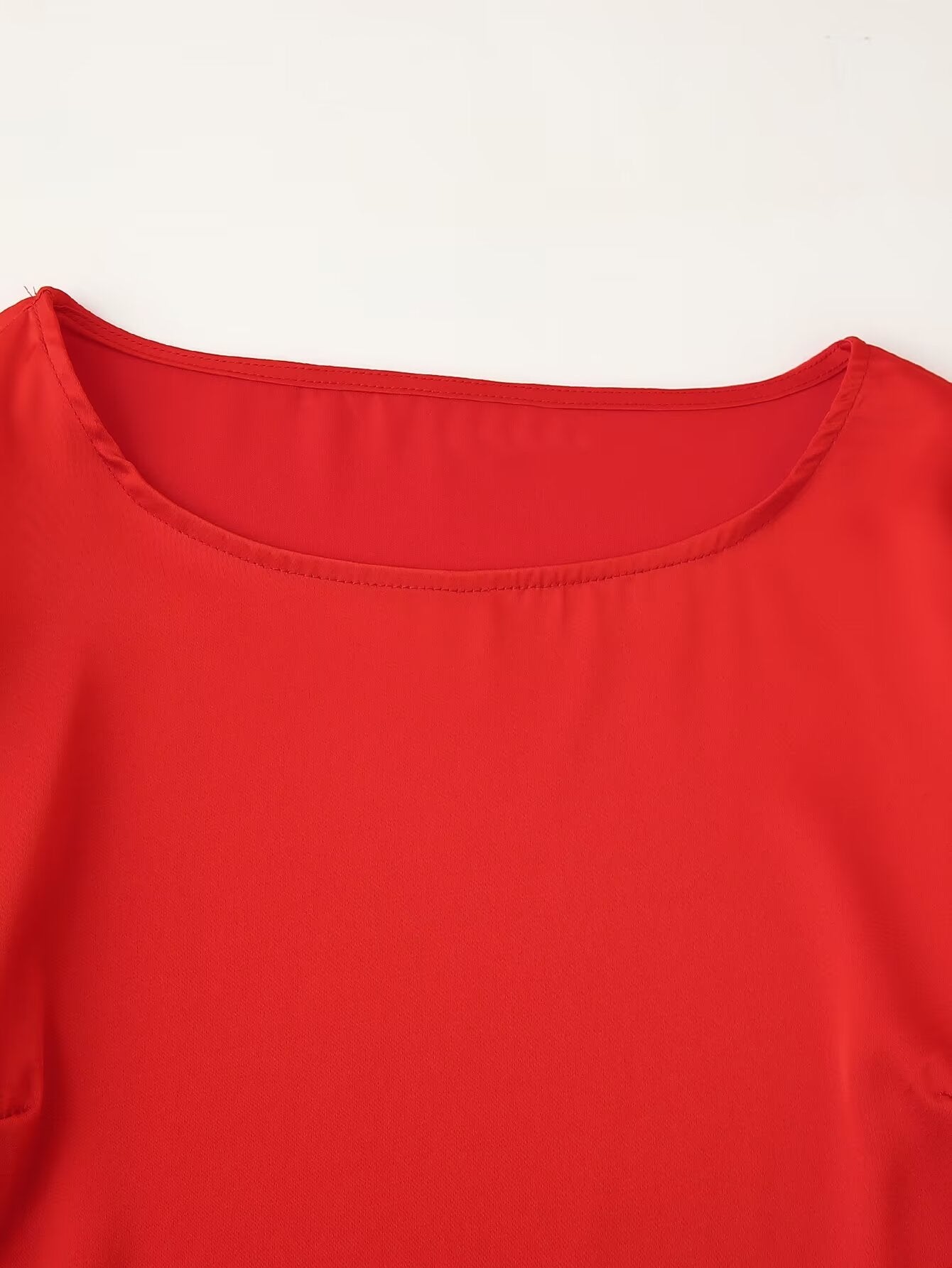 Long-Sleeve Satin Maxi Dress