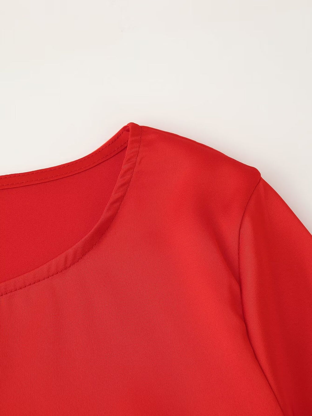 Long-Sleeve Satin Maxi Dress