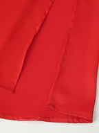 Long-Sleeve Satin Maxi Dress