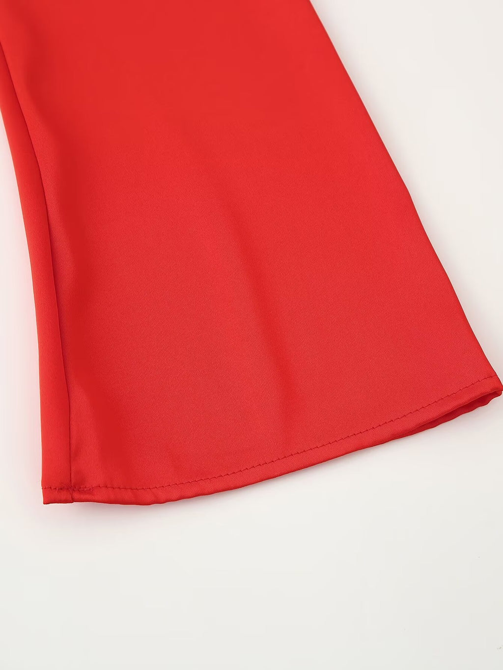 Long-Sleeve Satin Maxi Dress