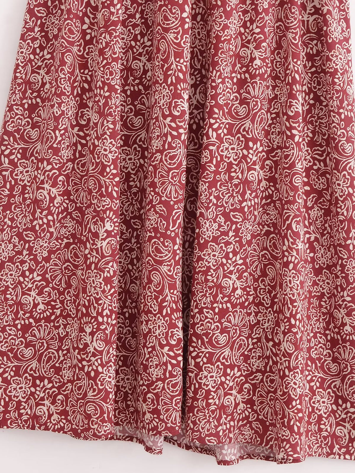 Women's Stylish Opening Design Printing Midi Sling Dress