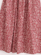 Women's Stylish Opening Design Printing Midi Sling Dress