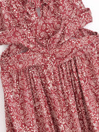 Women's Stylish Opening Design Printing Midi Sling Dress