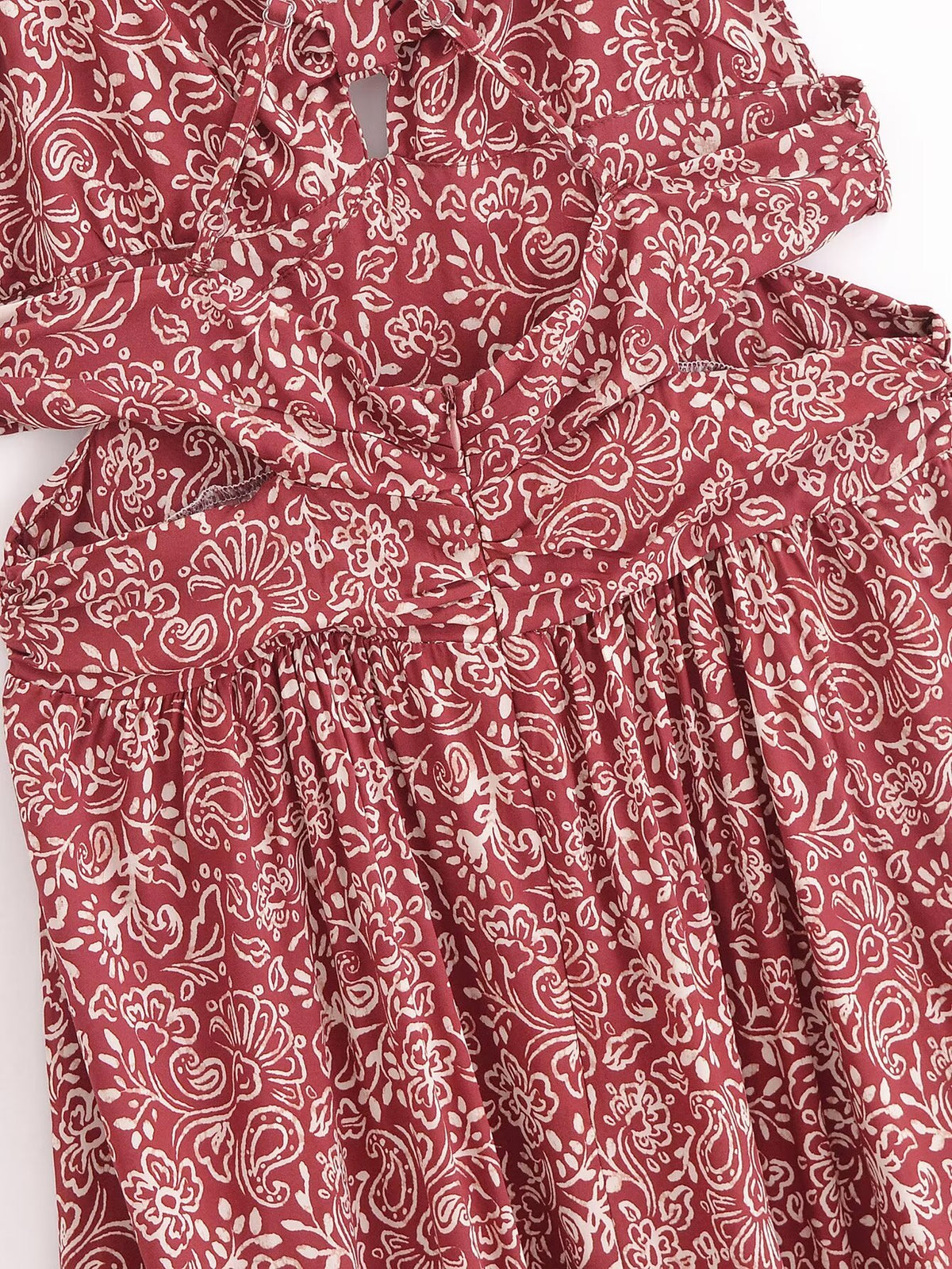 Women's Stylish Opening Design Printing Midi Sling Dress