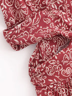 Women's Stylish Opening Design Printing Midi Sling Dress