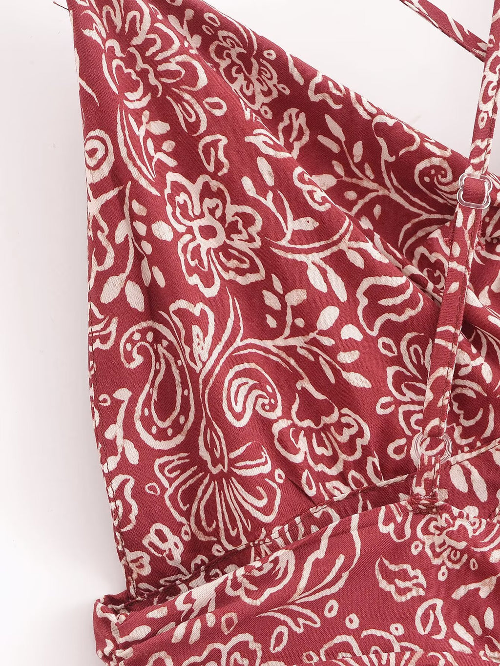 Women's Stylish Opening Design Printing Midi Sling Dress