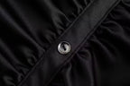 Satin Long-Sleeve Pleated Dress