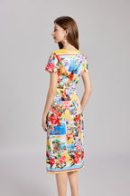 Women's 's Rose Print Bodycon Dress
