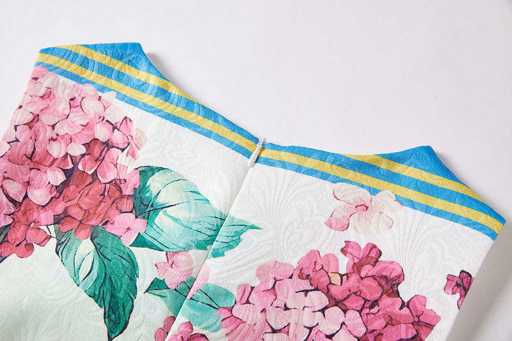 Floral Embroidered Sleeveless Mini Dress
