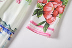 Women's 's Landscape Print Slim-Fit Dress