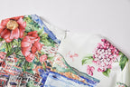Women's 's Landscape Print Slim-Fit Dress